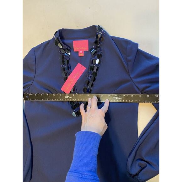 Lilly Pulitzer Dress Womens Size 00 NEW Navy Blue Stretch Mini Coastal Vacation - Picture 9 of 12